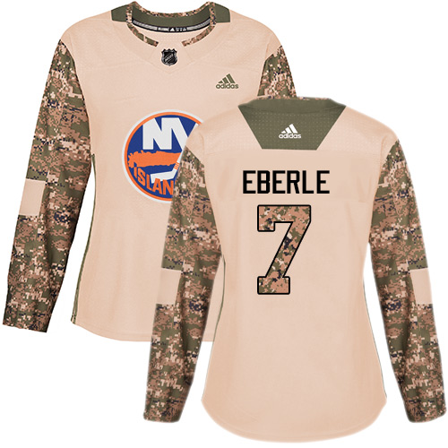 Adidas Islanders #7 Jordan Eberle Camo Authentic Veterans Day Women's Stitched NHL Jersey - Click Image to Close